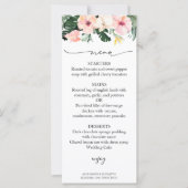 Bruiloft Menu Kaart Palmbladeren Hibiscus Tropisch (Voorkant)