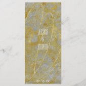 Bruiloft Menu Kaart Silver Lining (Achterkant)