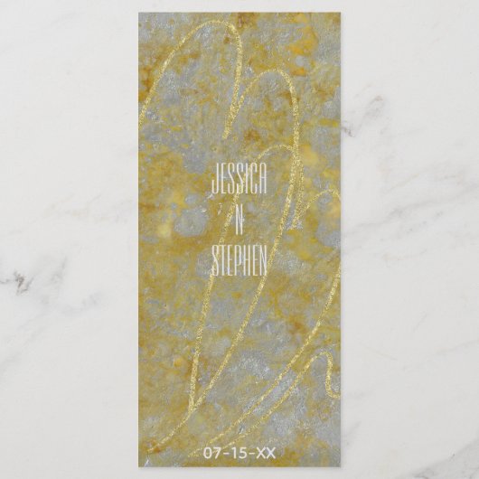 Bruiloft Menu Kaart Silver Lining (Achterkant)