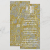 Bruiloft Menu Kaart Silver Lining (Voorkant / Achterkant)