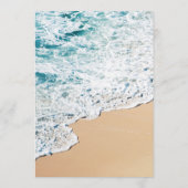 Bruiloft Menu Kaart Strand Thema (Achterkant)