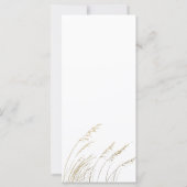 Bruiloft Menu Kaart vergulde Waterverf Boho Floral (Achterkant)