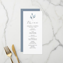 Bruiloft Menu Kaarten Waterverf Botanische bladere
