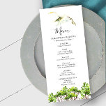 Bruiloft Menu Kaarten Waterverf Witte Heron<br><div class="desc">Vier uw speciale dag met onze prachtige bruidsmenukaarten met een delicate waterverf witte reiger en mangroves. Deze kaarten bieden een heerlijke verrassing als ze omkeren naar een complementaire turquoise blauwe tint. Pas uw dinerartikelen moeiteloos aan met behulp van de meegeleverde sjabloon velden, zodat u een persoonlijk tintje aan uw evenement...</div>