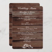 Bruiloft Menu Kaartjes op Maat Kaart (Voorkant / Achterkant)