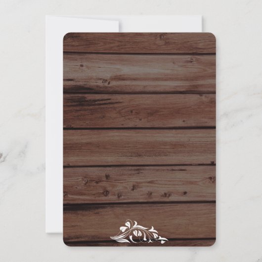 Bruiloft Menu Kaartjes op Maat Kaart (Achterkant)