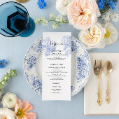 Bruiloft Menu met Blue Hydrangea