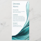Bruiloft Menu-Modern Smaragd Groen- Menu (Voorkant)