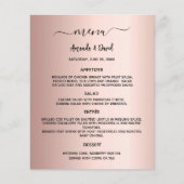 Bruiloft Menu roos gouden elegante budget (Voorkant)