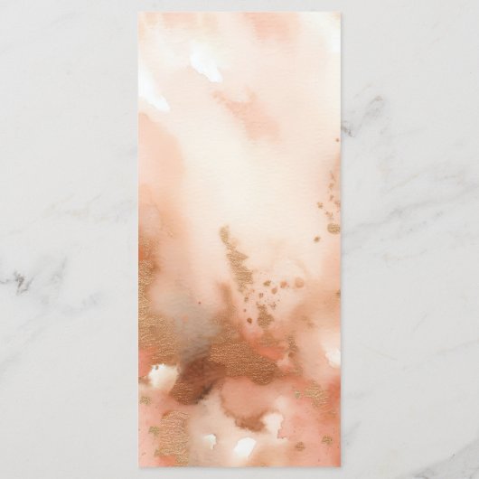 Bruiloft Menu RoseGold Waterverf (Achterkant)