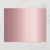 Bruiloft Menu roze bloemetjes stoffig roos (Achterkant)