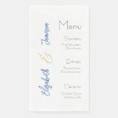 Bruiloft Menu Servetten, Elegant, Aangepaste bruil Servet (Voorkant)