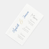 Bruiloft Menu Servetten, Elegant, Aangepaste bruil Servet (Hoek)