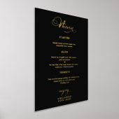 Bruiloft Menu Sign Eenvoudig Elegant Folie Afdrukken (Laagn)