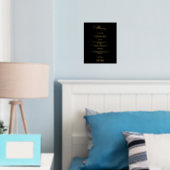 Bruiloft Menu Sign Eenvoudig Elegant Folie Afdrukken (Insitu (Slaapkamer))