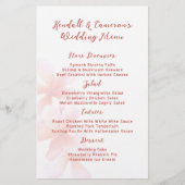 Bruiloft Menu Sjabloon Frangipani Achtergrond (Voorkant)