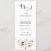 Bruiloft Menu Waterverf Bloemen Kaarten (Voorkant)