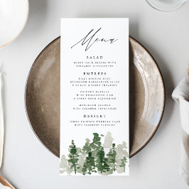 Bruiloft Menukaart 'Rustic Pine Forest'