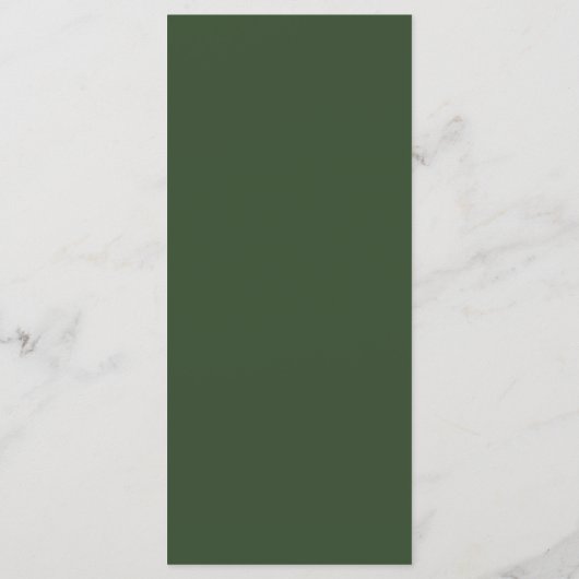 Bruiloft Menukaart 'Rustic Pine Forest' (Achterkant)