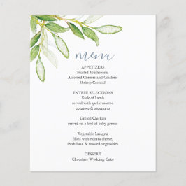 Bruiloft menu's Elegant Botanisch groen