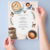 Bruiloft menu's Liefde is Brouwen Budget Flyer (Hand)