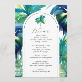 Bruiloft menu's Tropische Haan Bruiloft