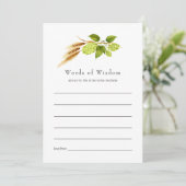 Bruiloft met Bier Willow Groene Goud Advieskaart (Staand voorkant)