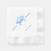 bruiloft met blauwe krab servet (Voorkant)