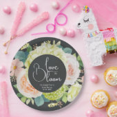 Bruiloft met bloeiende liefde bloemenschikking papieren bordje (Feest)