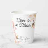 Bruiloft met bloeiende liefde papieren bekers (Voorkant)