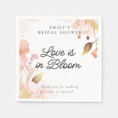 Bruiloft met bloemen bruidsshower servet (Voorkant)