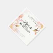 Bruiloft met bloemen bruidsshower servet (Hoek)