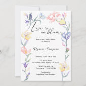 Bruiloft met bloemen Bruidsuitnodiging Kaart (Voorkant)