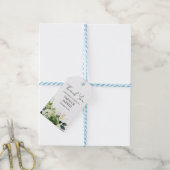 Bruiloft met bloemen en groen cadeaulabel (Met Touw)