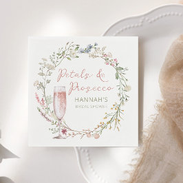 Bruiloft met Bloemen en Prosecco Bruidsfeest Servet