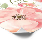 Bruiloft met bloemen Liefde in Bloei Helder Welkom Perfect Poster (Hoek)