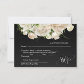 Bruiloft met bloemen RSVP kaartje (Voorkant)