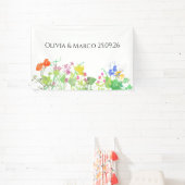Bruiloft met bloemen spandoek (Insitu)
