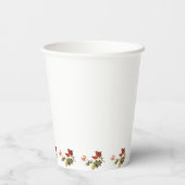 Bruiloft met bloemmotief rozen & lantaarn bruidsme papieren bekers (Achterkant)