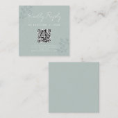Bruiloft met bloemrijke begroeiing Scan Code RSVP Informatiekaartje (Voorkant / Achterkant)