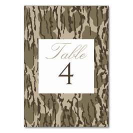Bruiloft met Bottom Lands Camo jacht thema Kaart