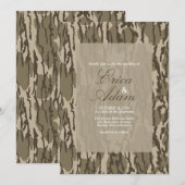 Bruiloft met Bottom Lands Camo jachtthema Kaart (Voorkant / Achterkant)