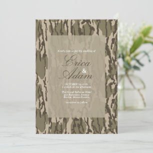 Bruiloft met Bottom Lands Camo jachtthema Kaart