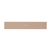 Bruiloft met bruin monogram en moderne stijl uitnodigingen wikkel (Vlak)