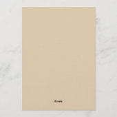 Bruiloft met bruine botanische gril kaart (Achterkant)