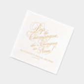 Bruiloft met champagne bruisend feest folie servetten (Links)