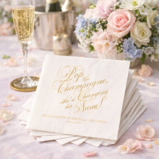 Bruiloft met champagne bruisend feest folie servetten