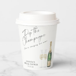 Bruiloft met champagne papieren bekers