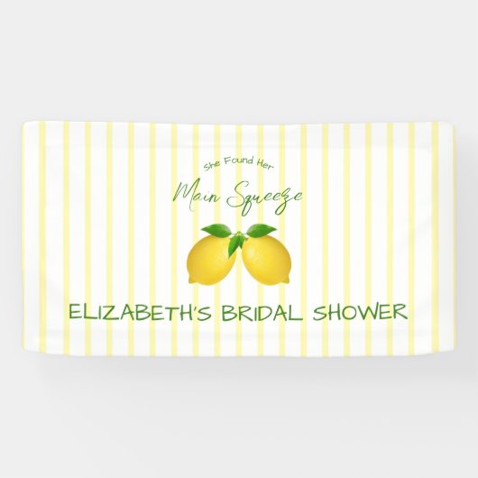 Bruiloft met citroen hoofdpers squeeze spandoek (Horizontaal)