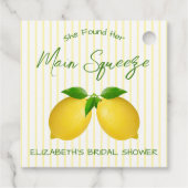 Bruiloft met citroen hoofdsnoepje bedankjes labels (Achterkant)